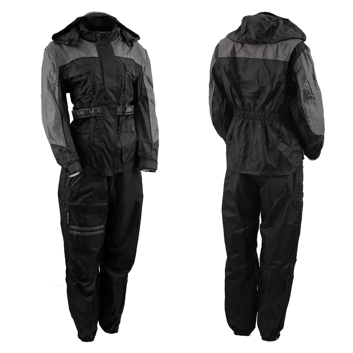 NexGen SH204901 Women's Black and Grey Armored and Hooded Water Proof