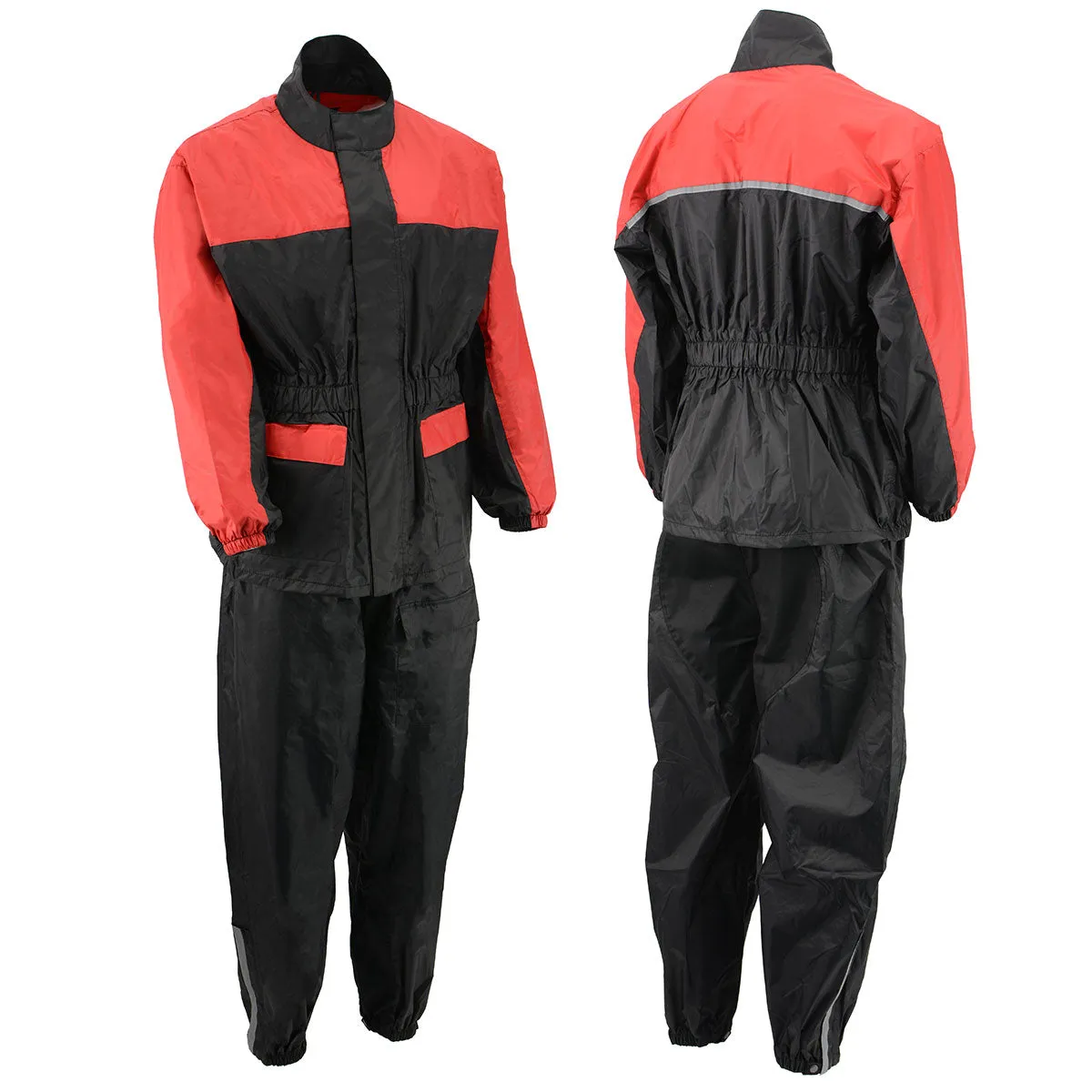 NexGen XS5031 Women's Red and Black Water Proof Rain Suit with Cinch