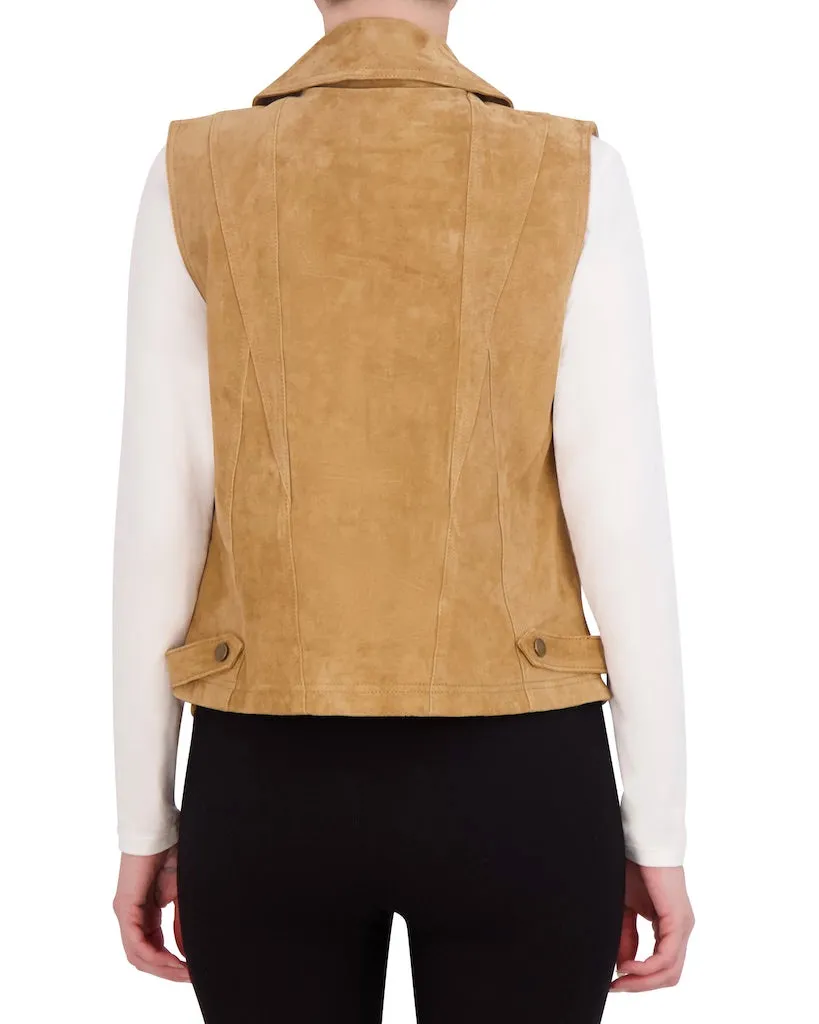 Ookie & Lala Suede Moto Vest