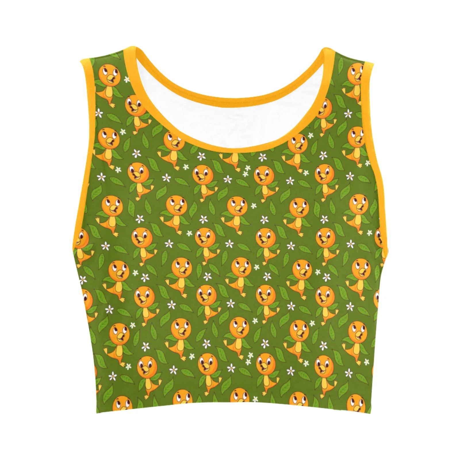 Orange Bird Women's Athletic Crop Top