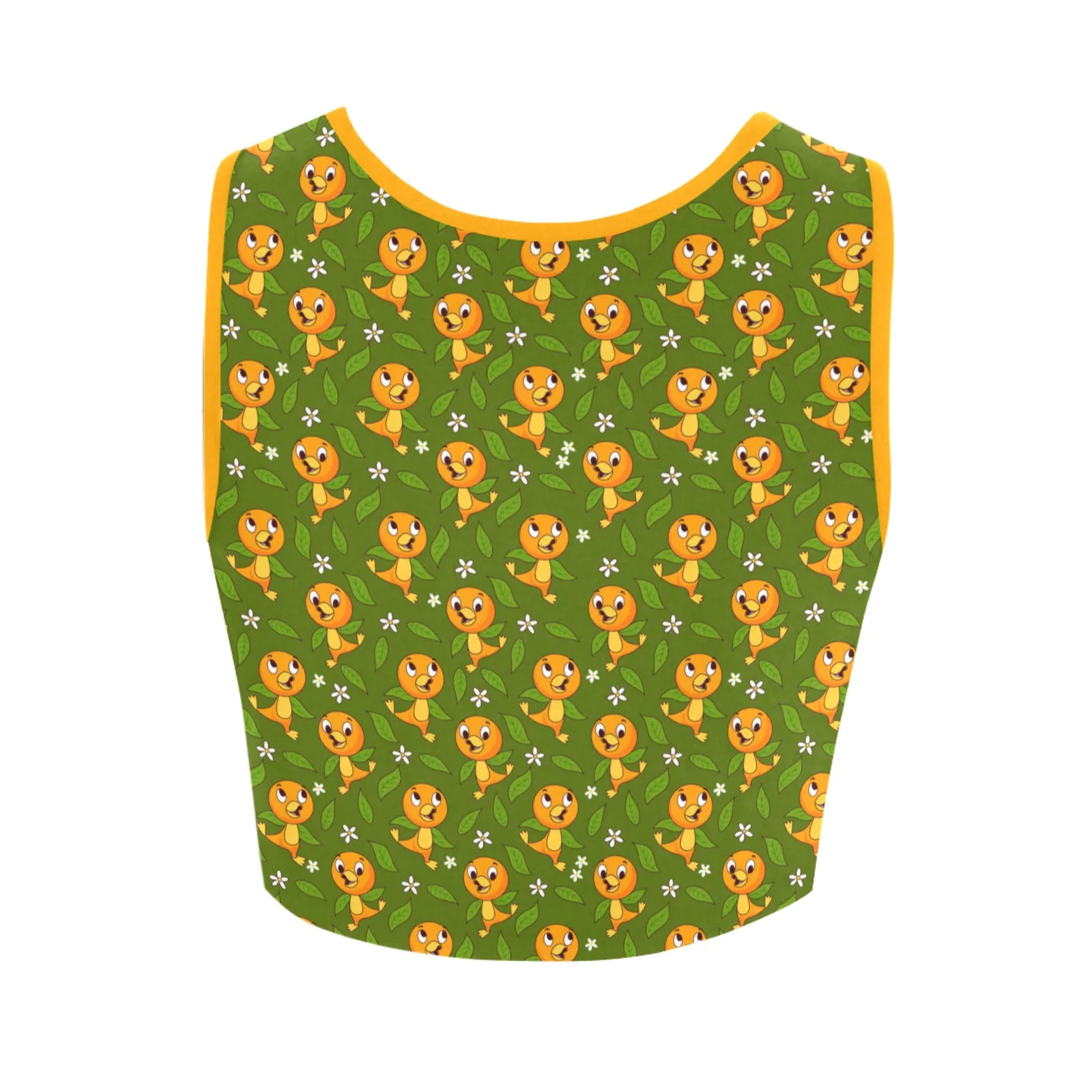 Orange Bird Women's Athletic Crop Top