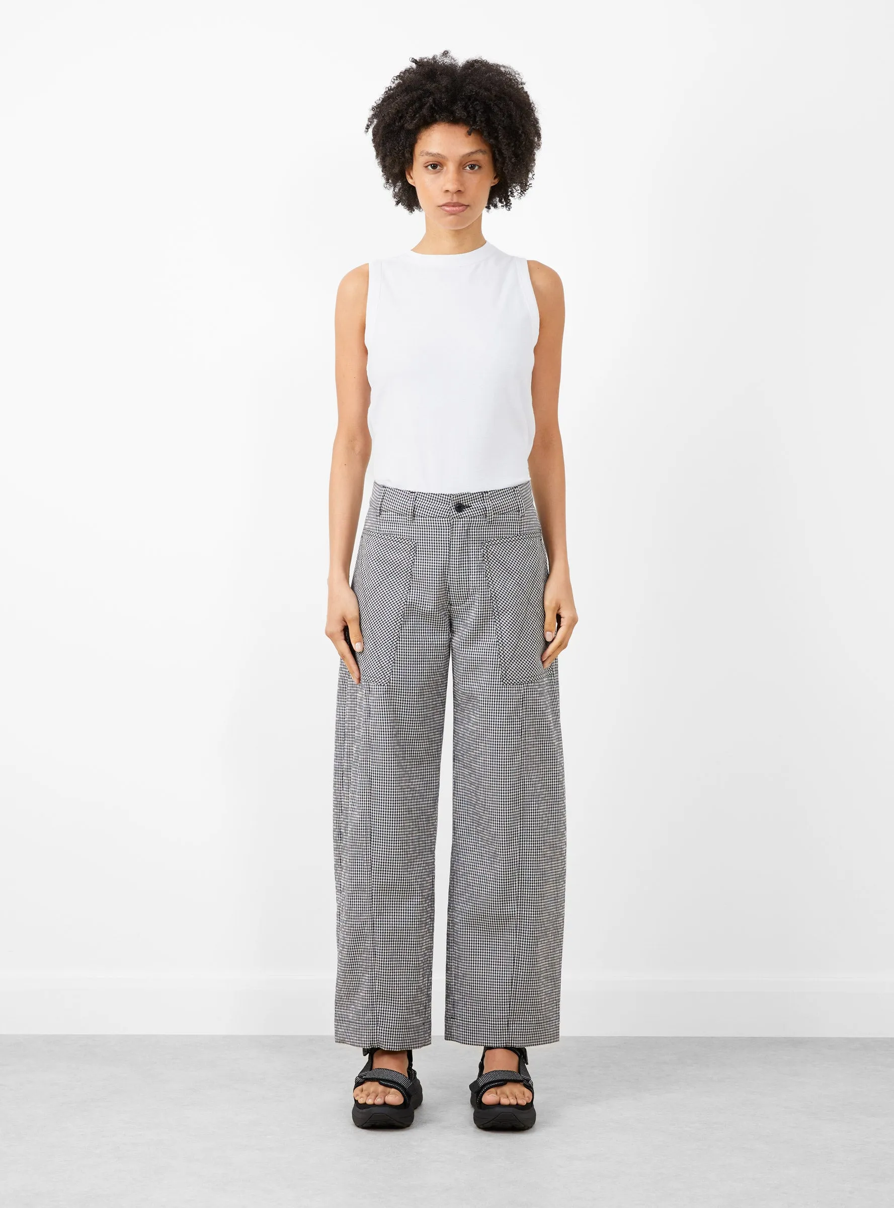 Peggy Trouser Navy/Ecru