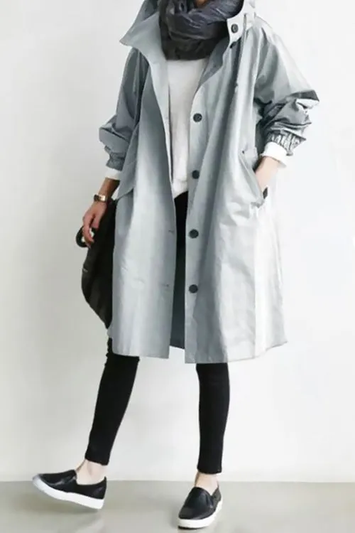 Peyton - Oversized Hooded Rain Jacket