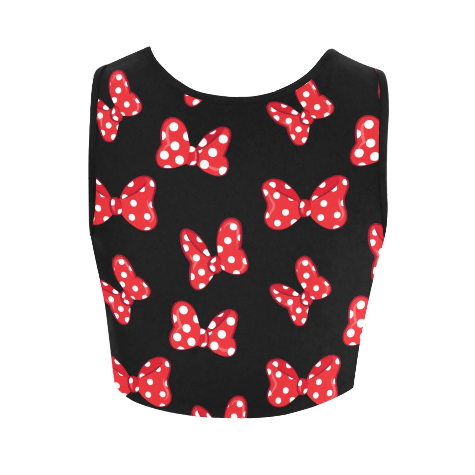 Polka Dot Bows Women's Athletic Crop Top