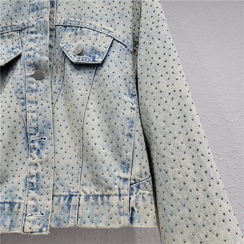 Pre Order: Hot Diamond Loose Short Denim Jacket