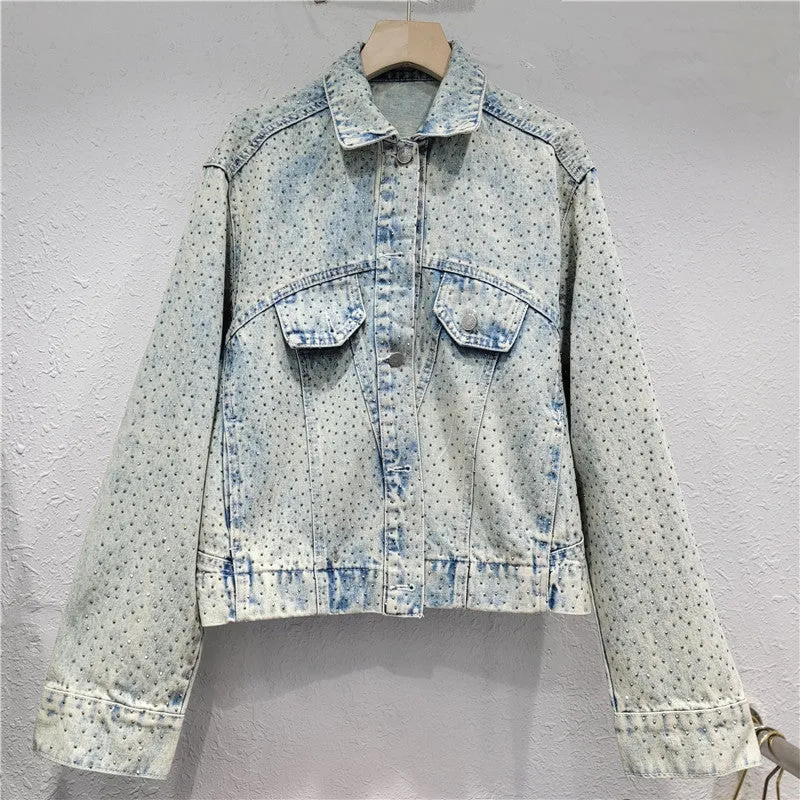 Pre Order: Hot Diamond Loose Short Denim Jacket