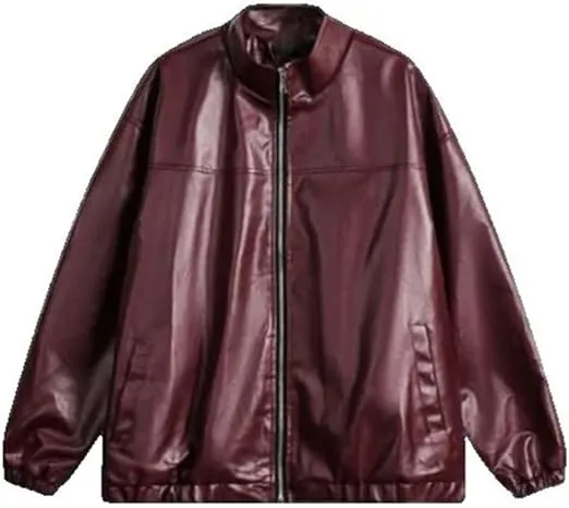 Pre Order:  Vintage Stand Collar Leather Jacket