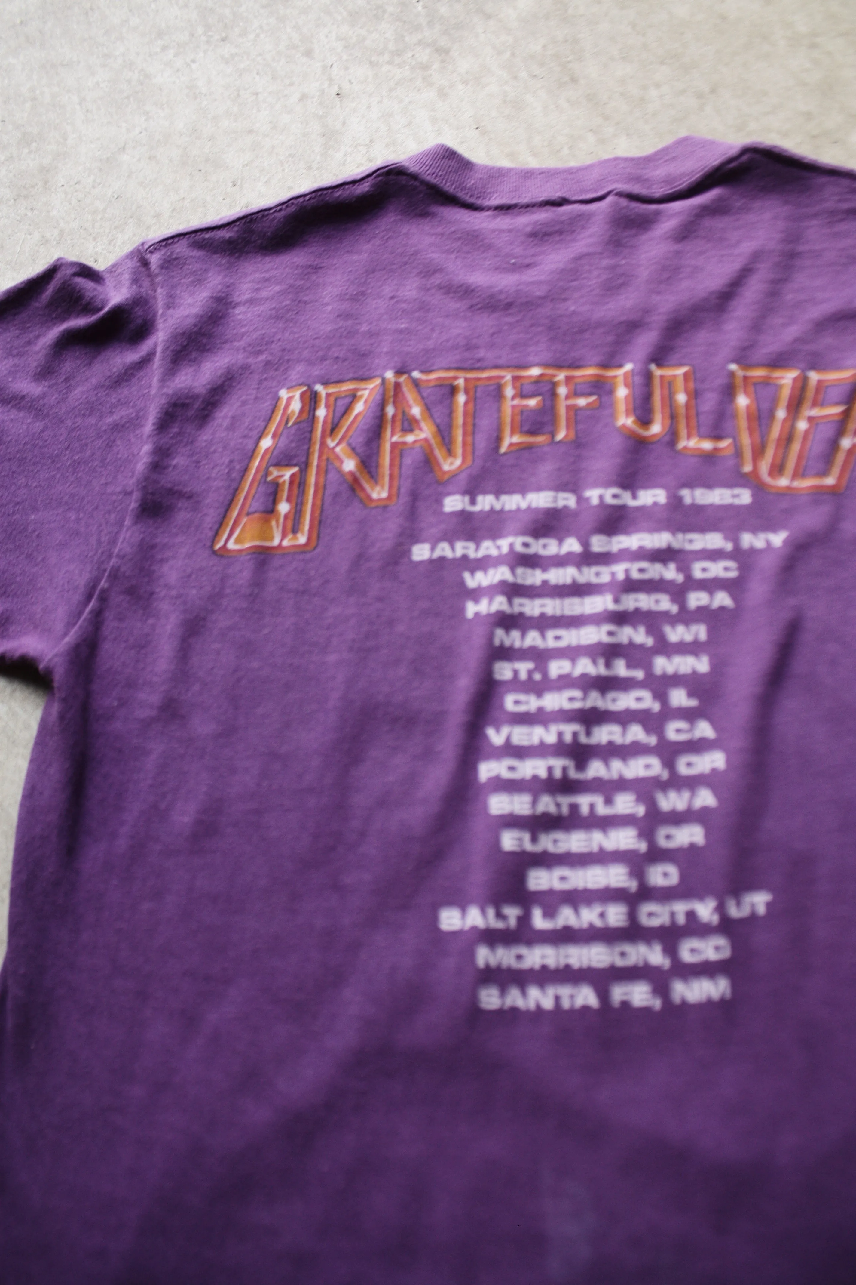 Purple Grateful Dead 1983 Summer Tour Shirt