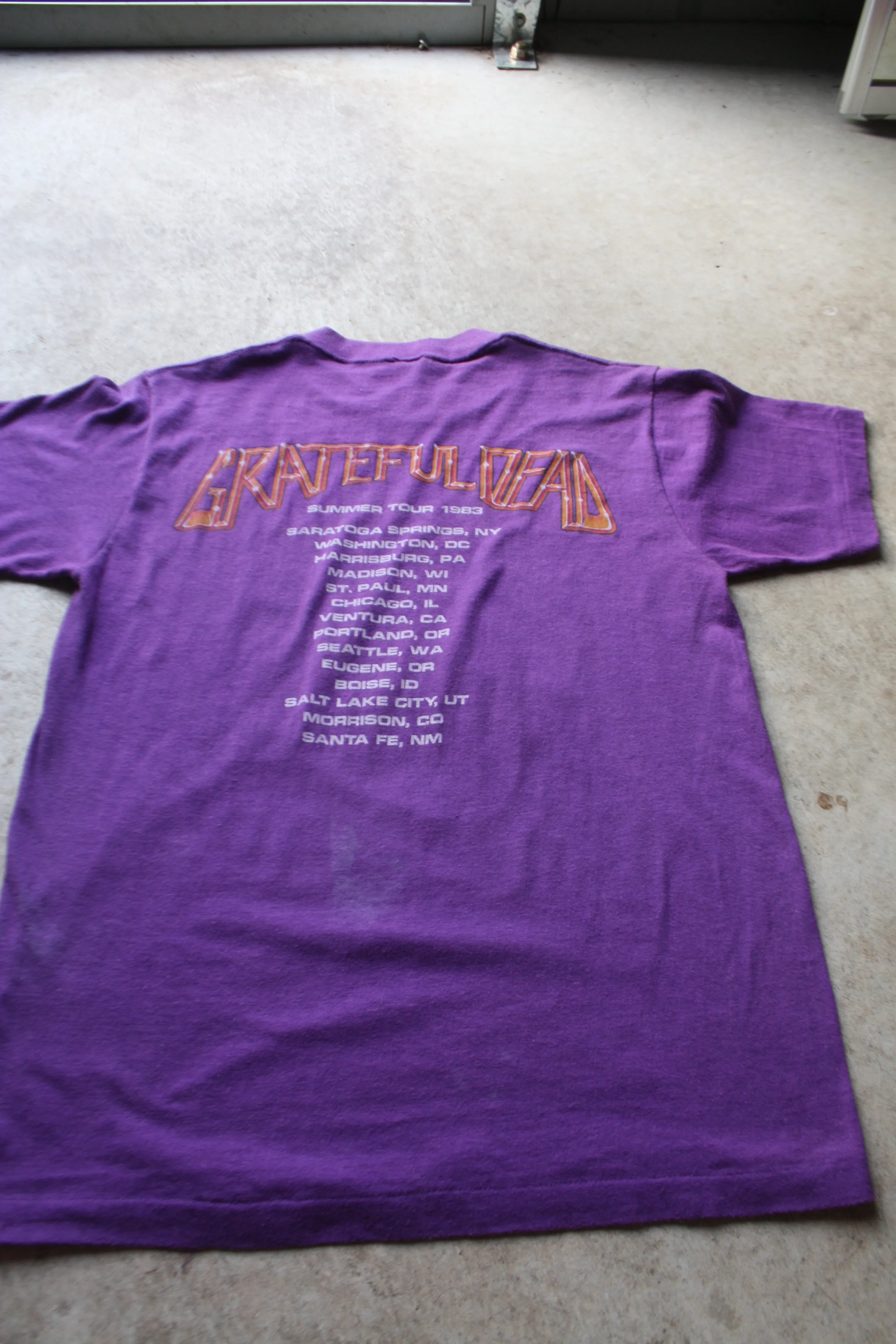 Purple Grateful Dead 1983 Summer Tour Shirt