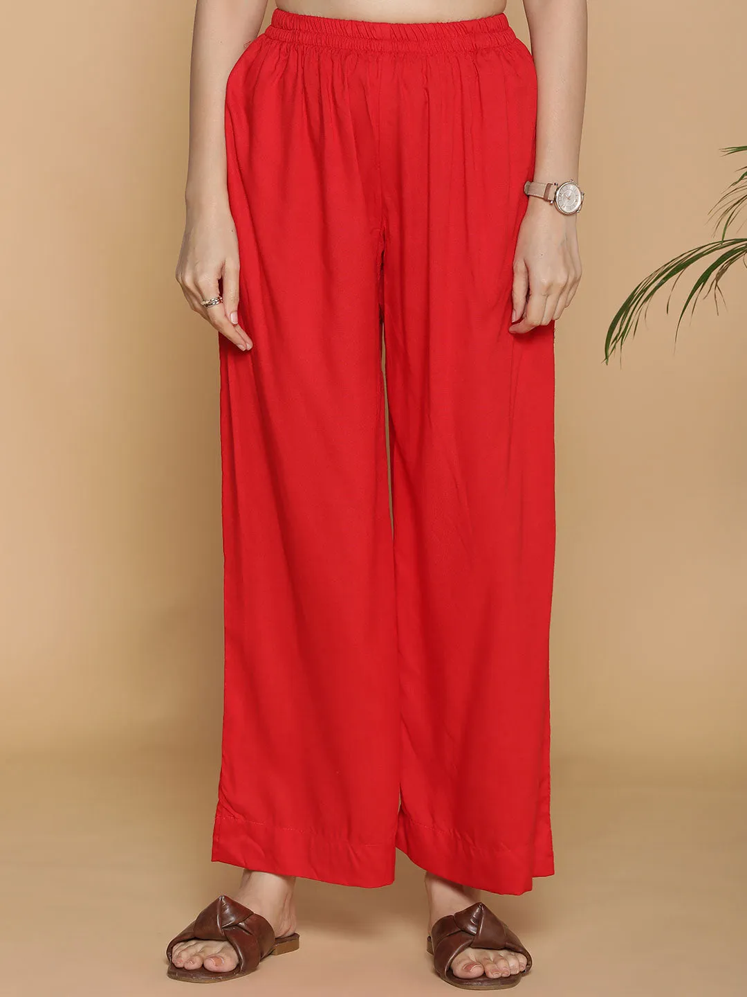 Red Palazzo Pants