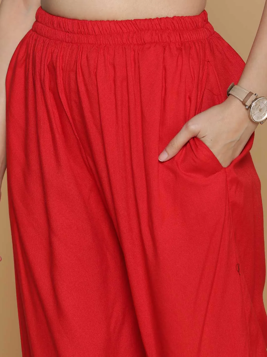 Red Palazzo Pants