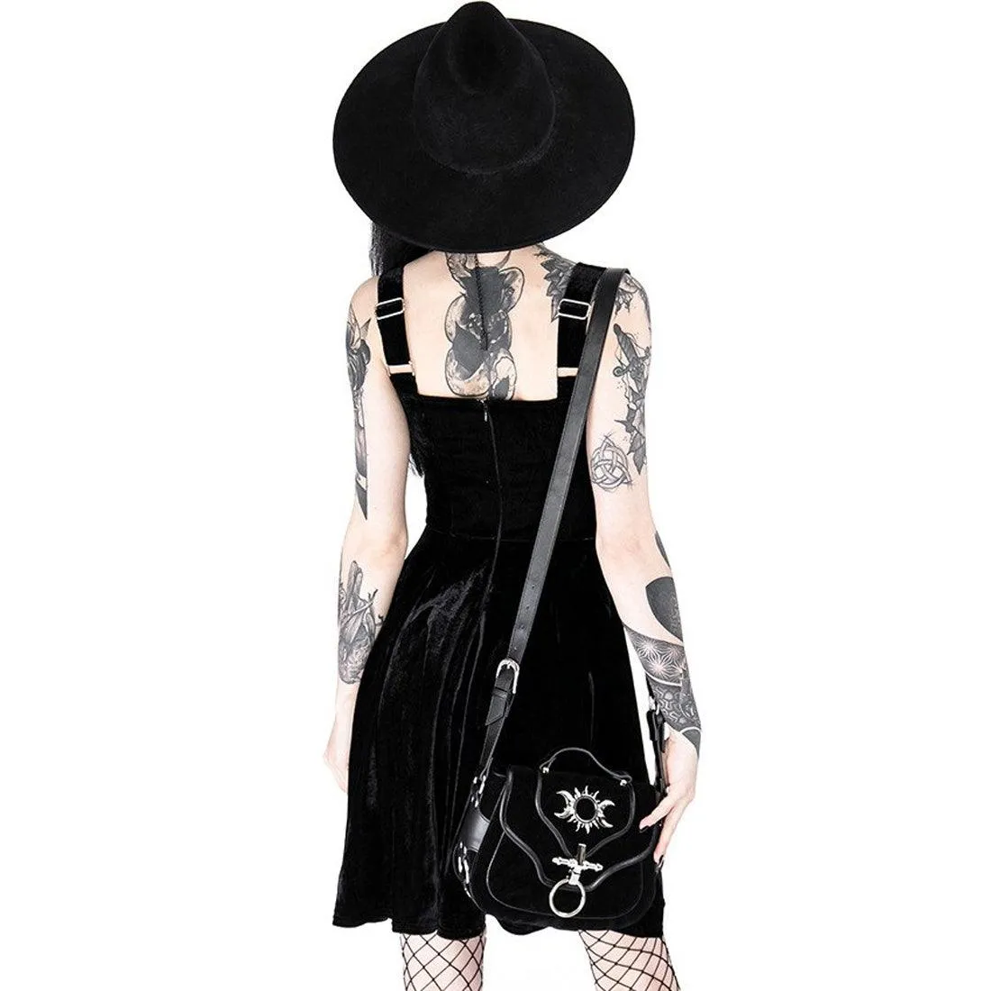 Restyle - TRIPLE GODDESS - Black Velvet Dress