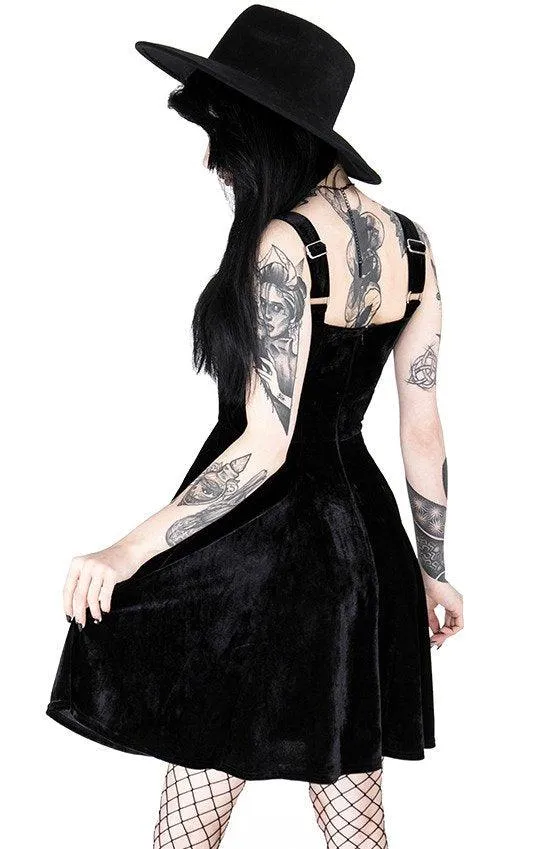 Restyle - TRIPLE GODDESS - Black Velvet Dress