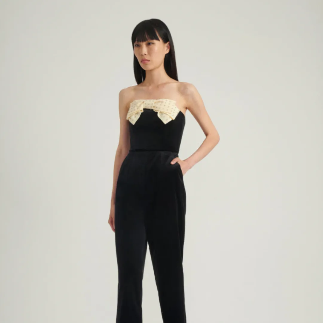 Saloni Sabine Jumpsuit - Black