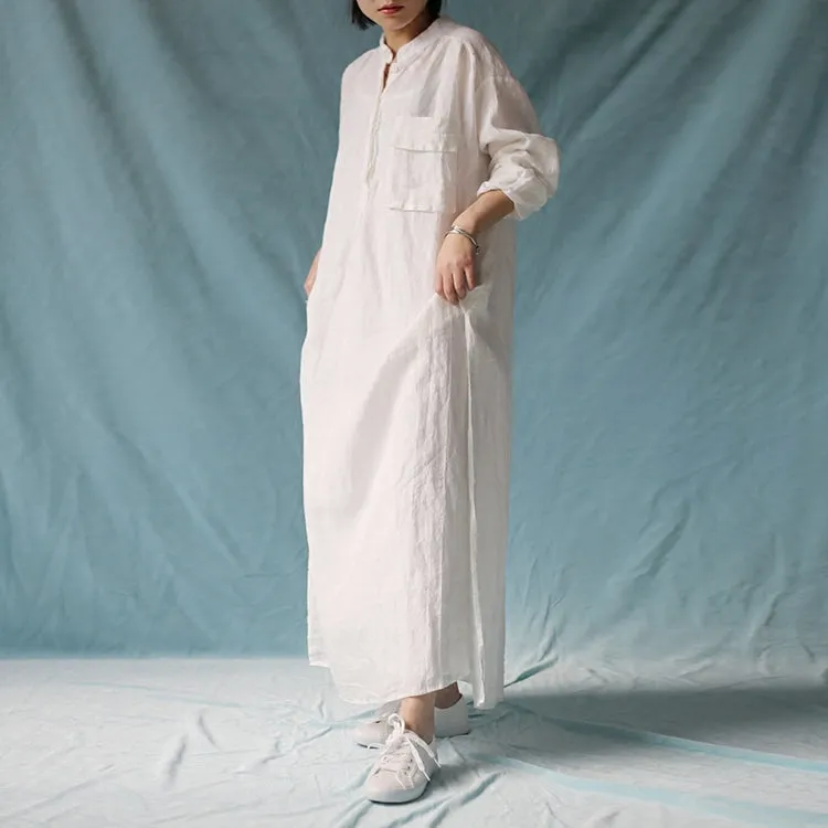 Shirt Button Maxi Women Dresses PZ97215