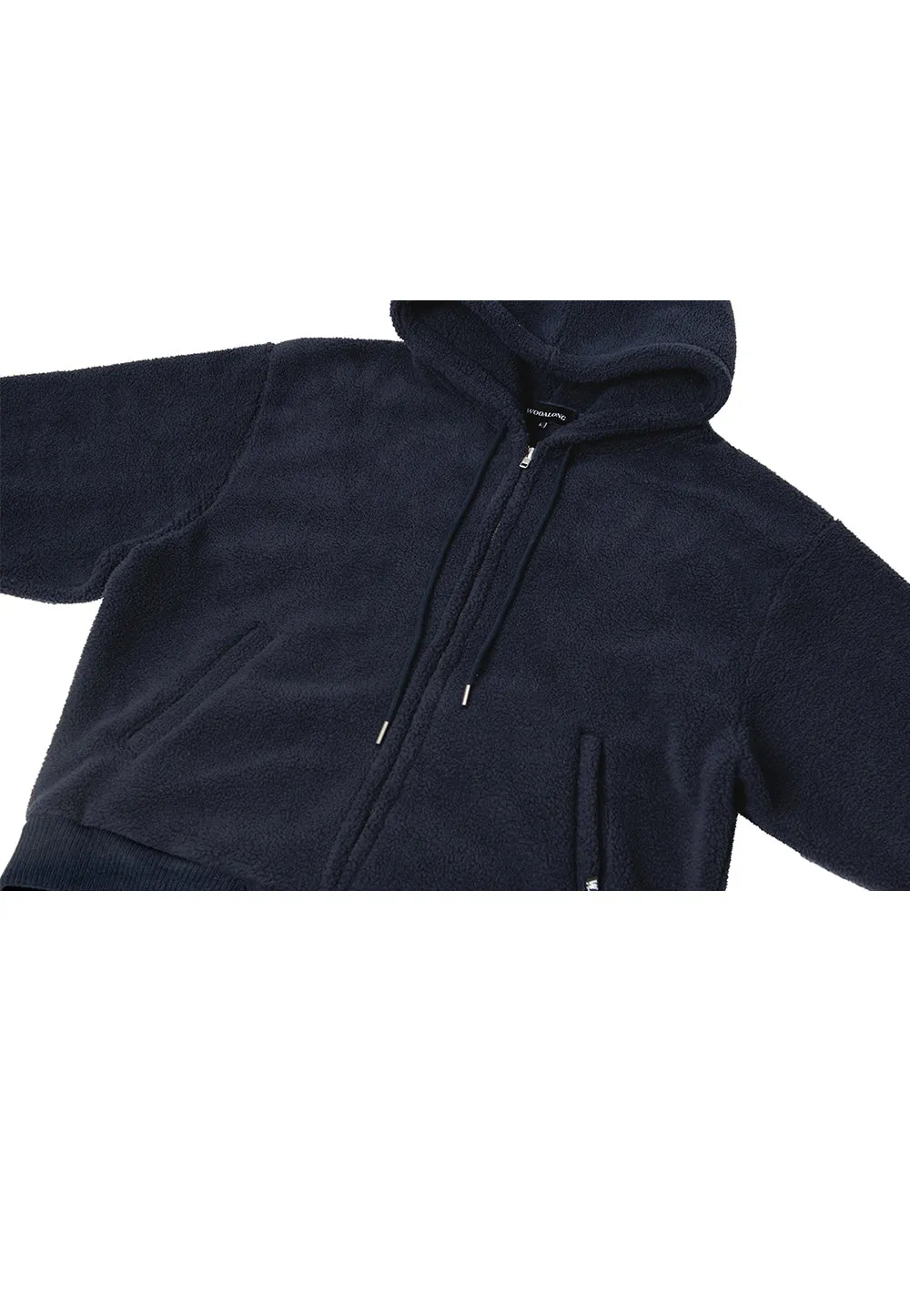 Signature fleece hood zip-up navy