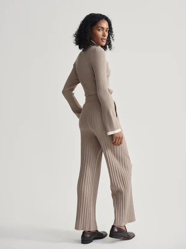 Simeon Wide Rib Knit Trouser