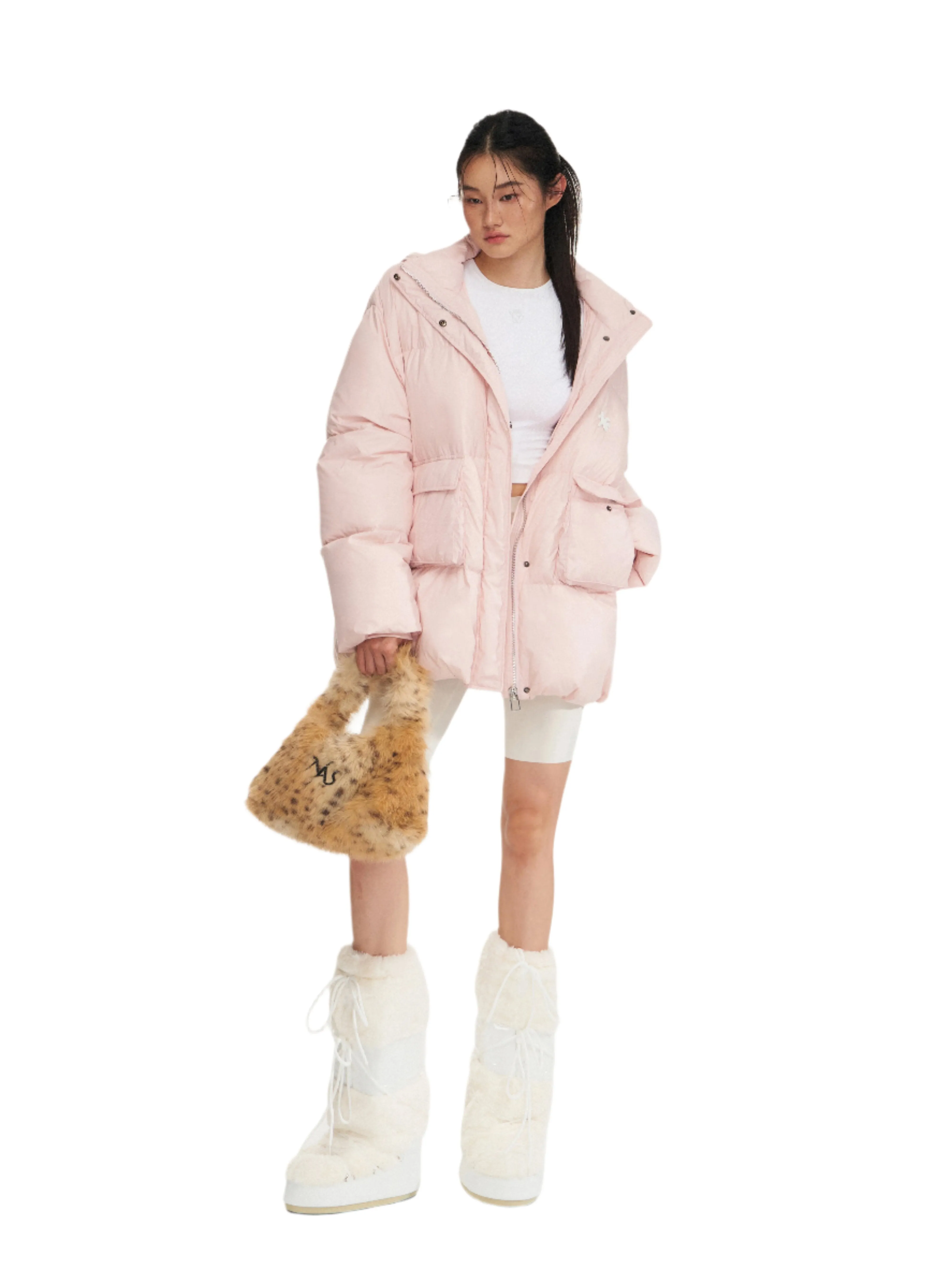 Space Down Jacket In Pink