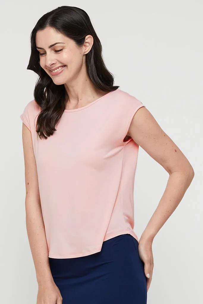 Spade Bamboo Tee - Pale Pink