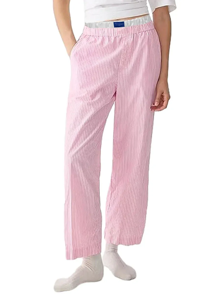 Stripe Elastic High Waist Wide Leg Baggy Straight Grunge Fashion Pants