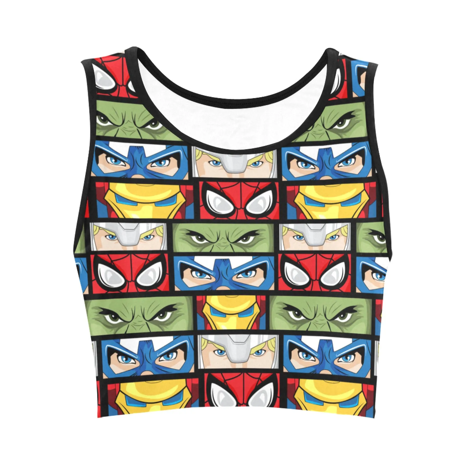 Super Heroes Eyes Women's Athletic Crop Top