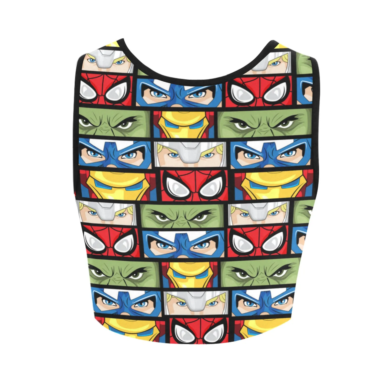 Super Heroes Eyes Women's Athletic Crop Top