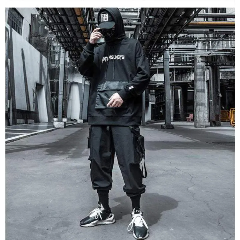 Techwear Hoodie with a Front Pocket