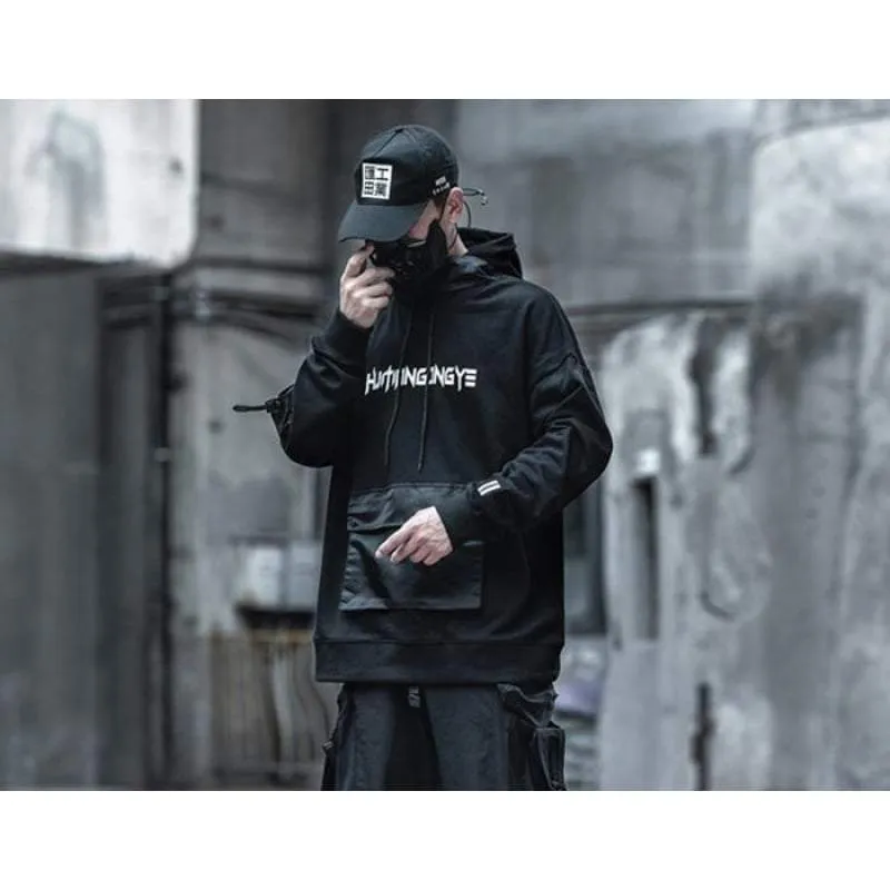 Techwear Hoodie with a Front Pocket