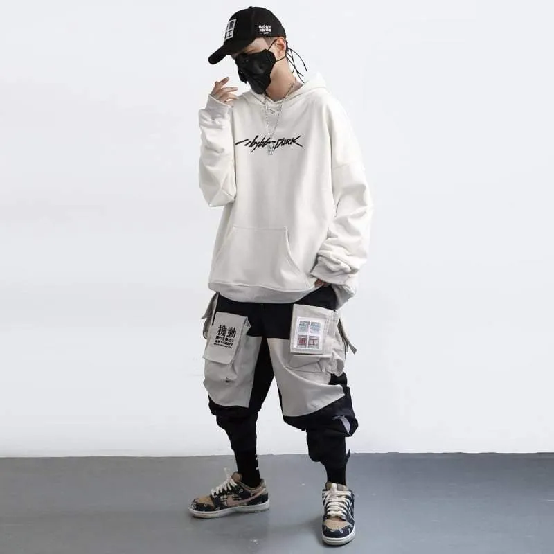 Techwear Hoodie with Reflective Logo