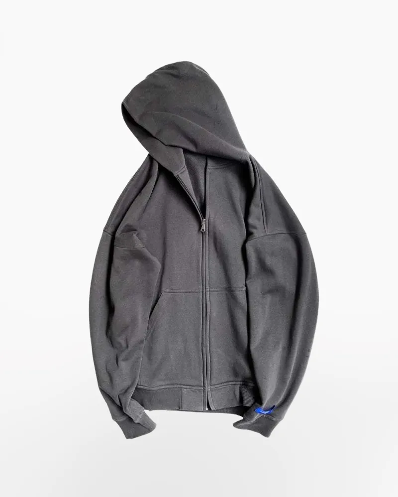 Techwear Oversized Grey zip-up Hoodie