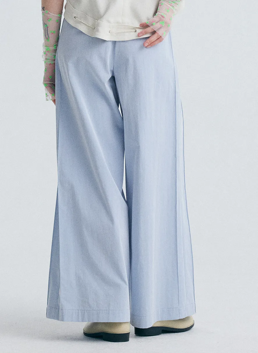 Turk wide denim pants ice blue