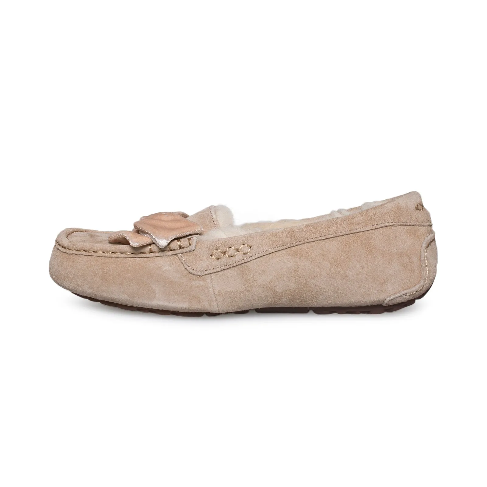 UGG Clara Velvet Ribbon Driftwood Slippers