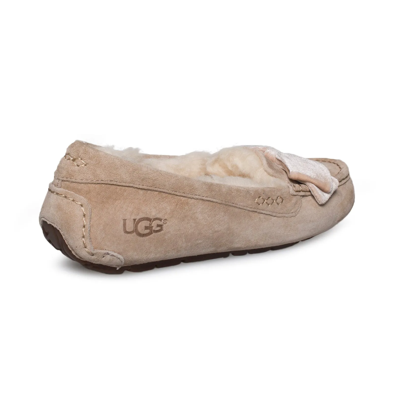 UGG Clara Velvet Ribbon Driftwood Slippers