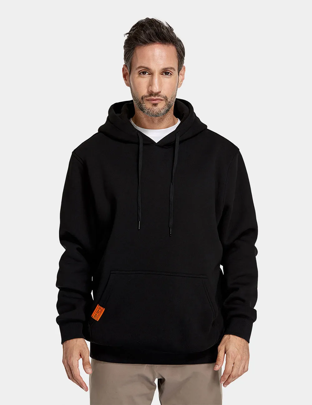 Unisex Heated Pullover Hoodie With Heating On Pocket