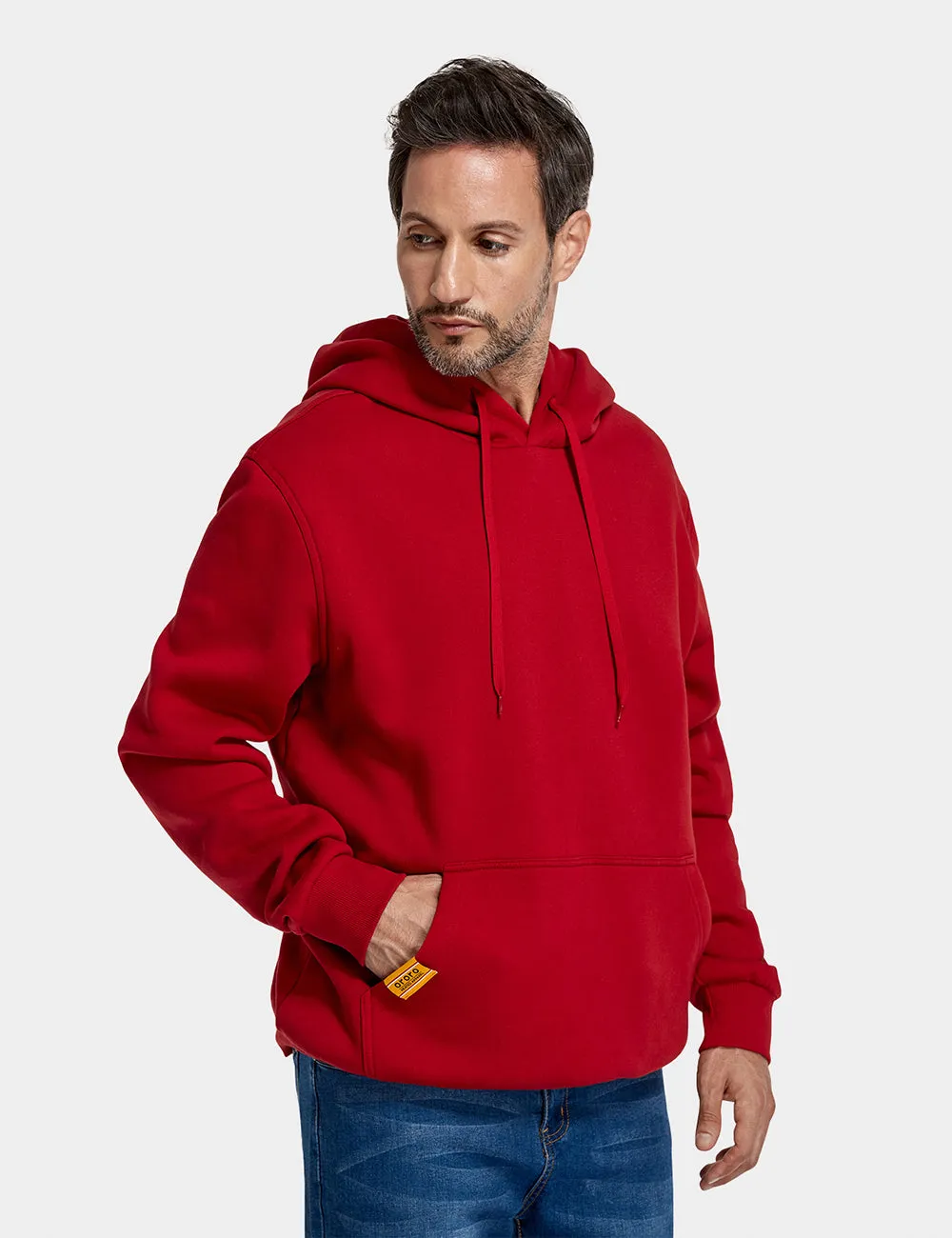 Unisex Heated Pullover Hoodie With Heating On Pocket