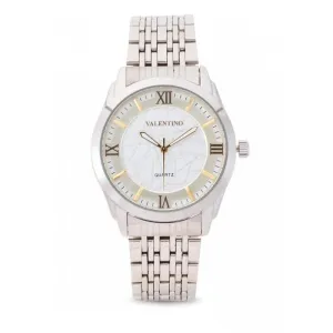 Valentino 20121914-Gold Dial Sta Barbara Mtl Stainless Strap Watch For Women