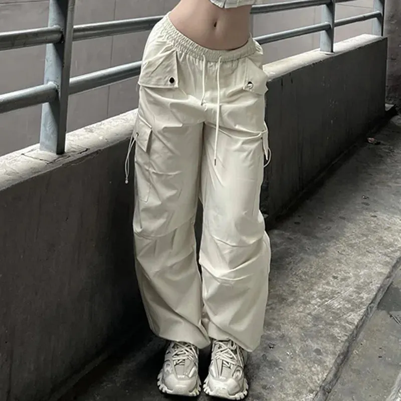 Vintage Cargo Pants Women Oversize High Street Fashion Baggy Casual Wide Leg Jogger Pants