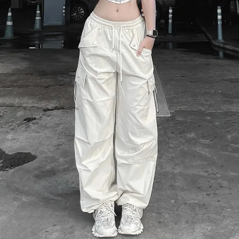 Vintage Cargo Pants Women Oversize High Street Fashion Baggy Casual Wide Leg Jogger Pants