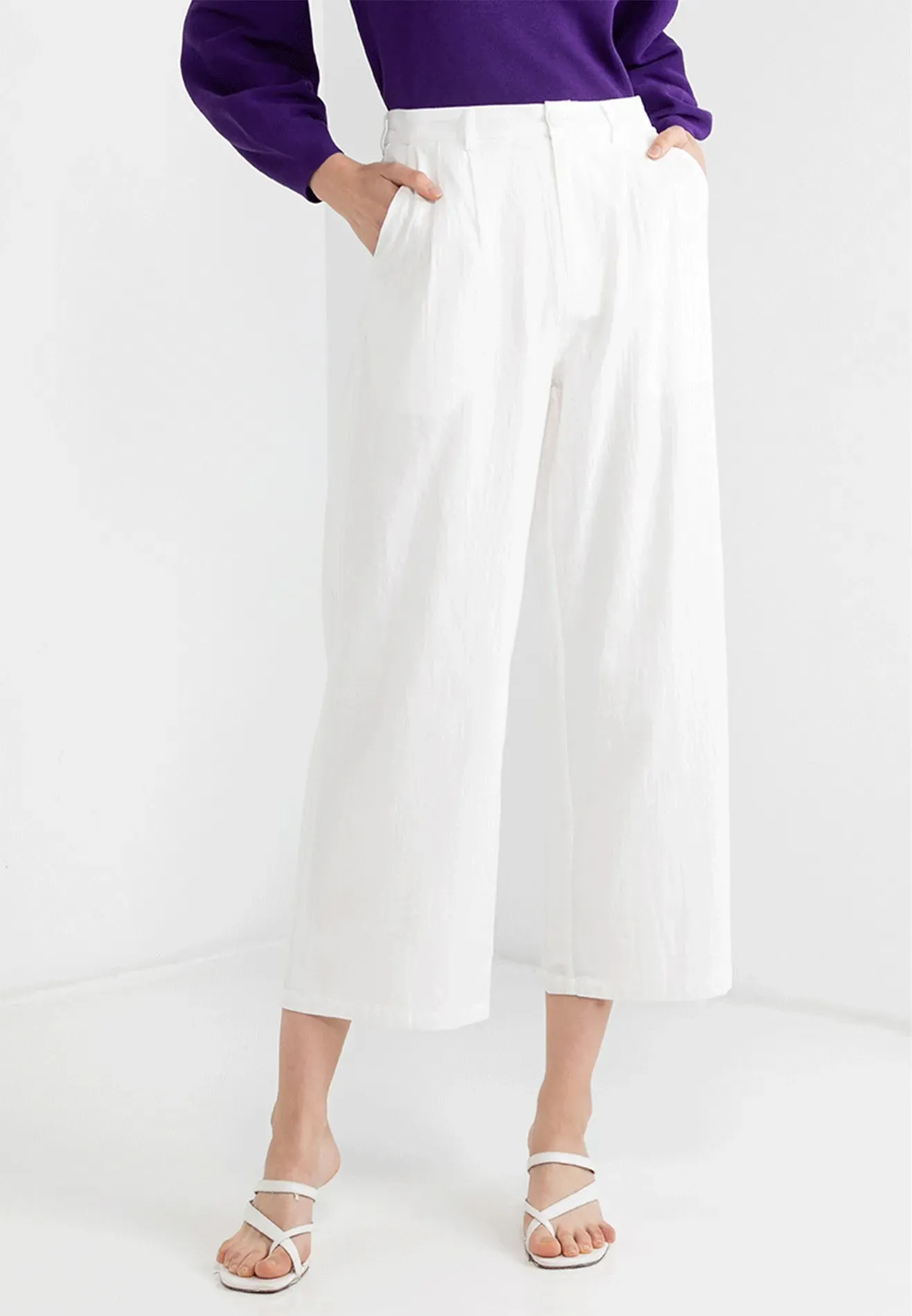 VOIR JEANS Hey Summer Collection: Casual Linen Wide Leg Pants