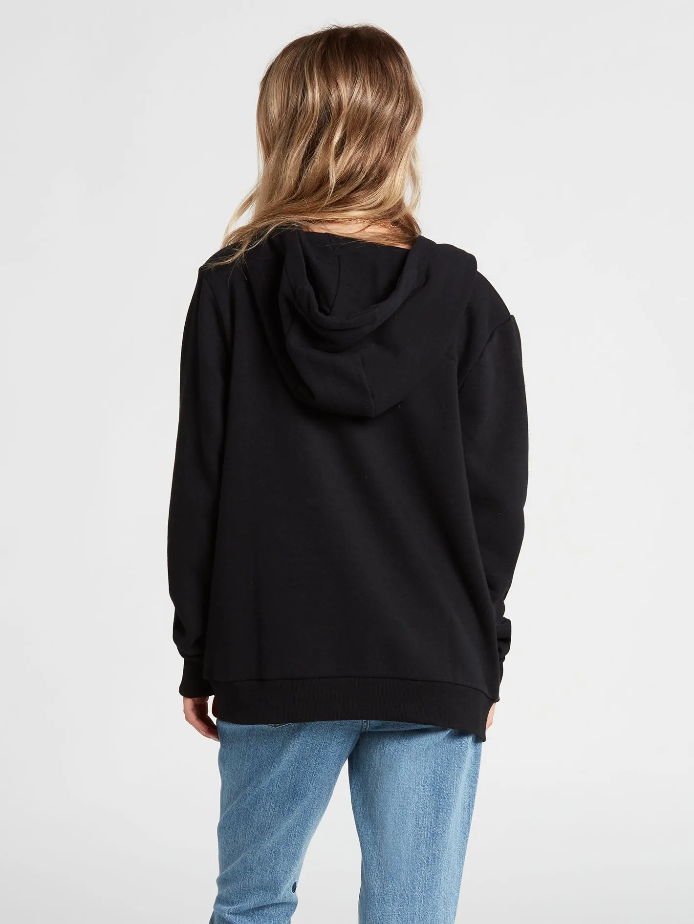 Walk On By High Neck Hoodie - Black