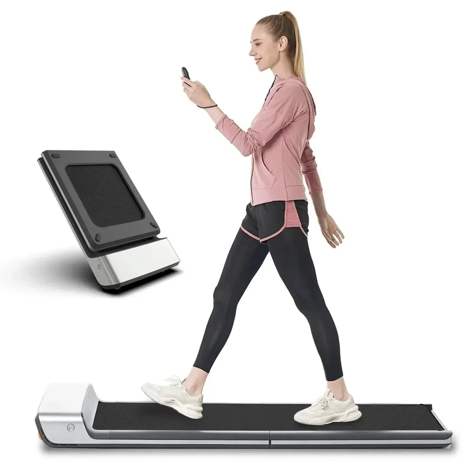 WalkingPad Folding Treadmill, Ultra Slim Smart Fold Walking Pad Portable P1 Grey 0.5-3.72MPH