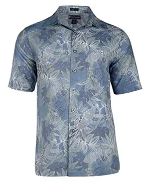 Weekender - Serenity, Short Sleeve, Square Hem, Hawaiian Shirt Two Rear Pleats