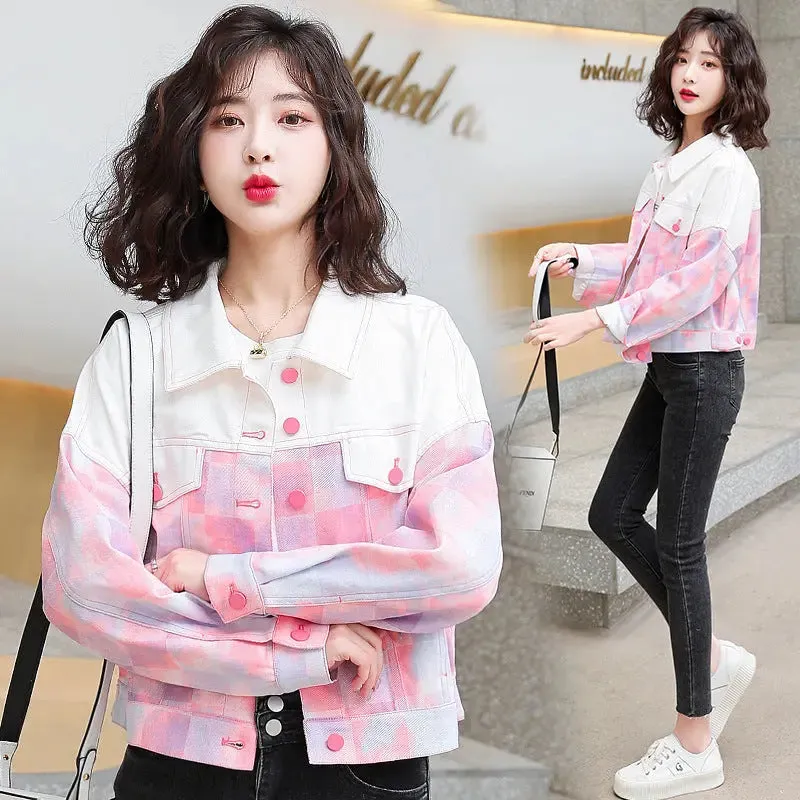 White All-matching Printed Jacket For Women