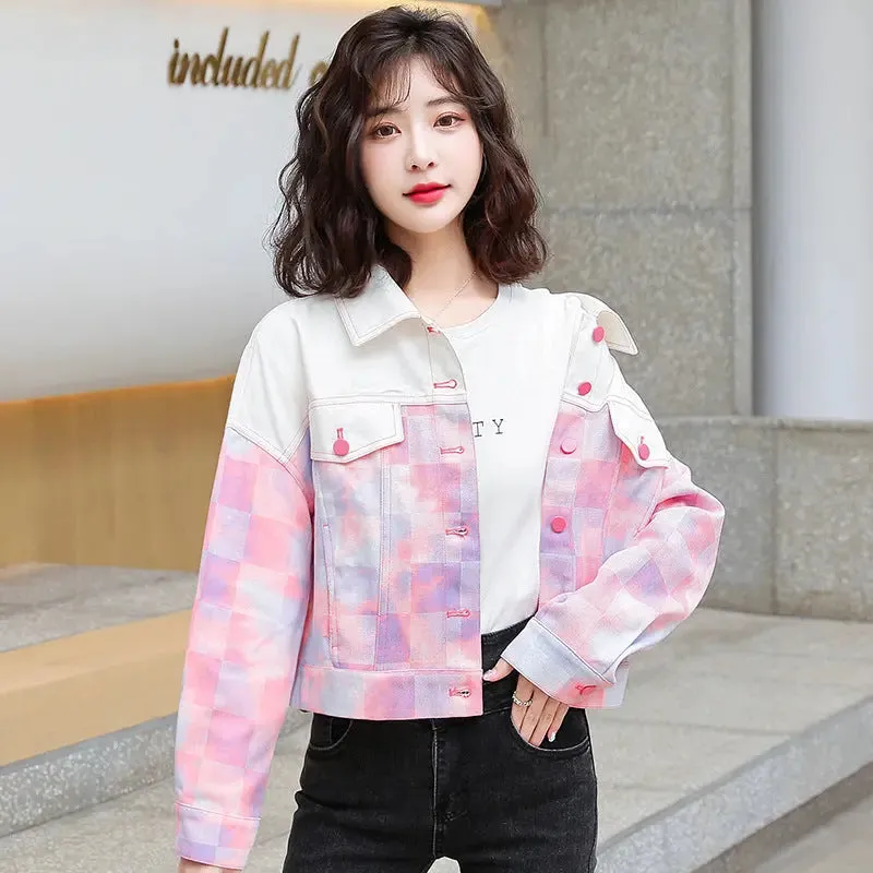 White All-matching Printed Jacket For Women