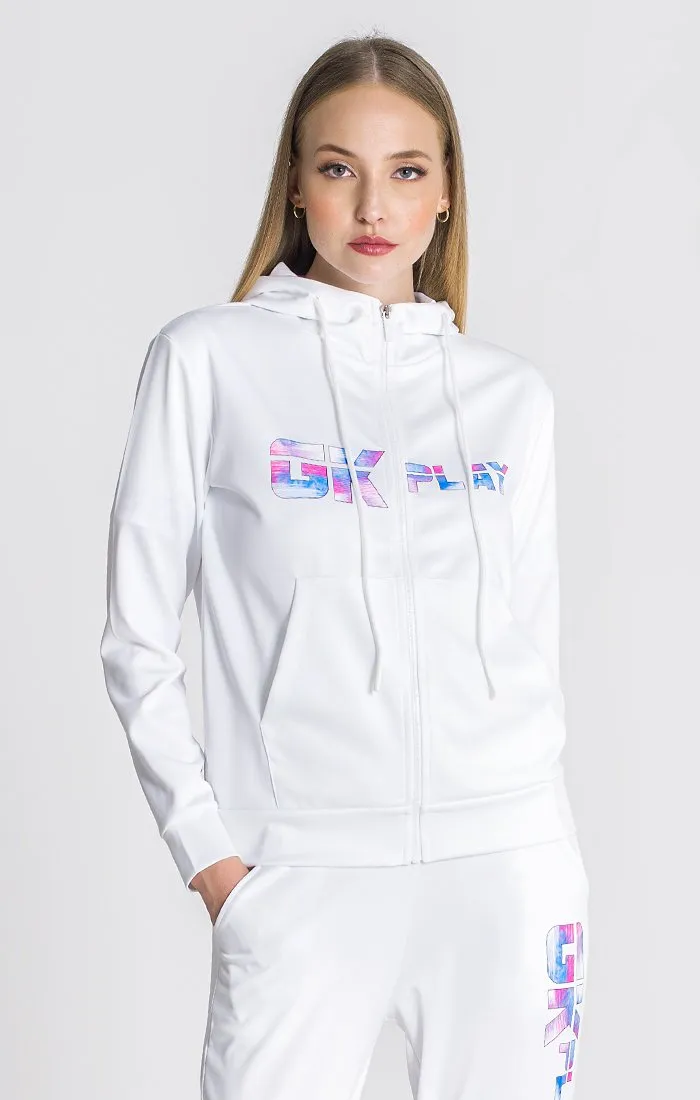 White GK Play Hoodie Jacket