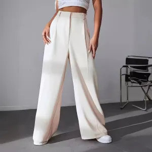 Wide Leg Pants Work Pant Women High Waist Slimming Loose Drooping Straight Mop Pants