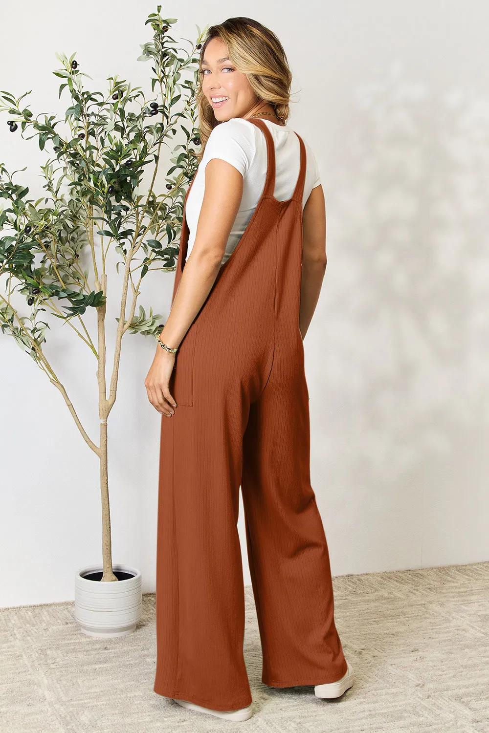 Wide Strap Overall with Pockets