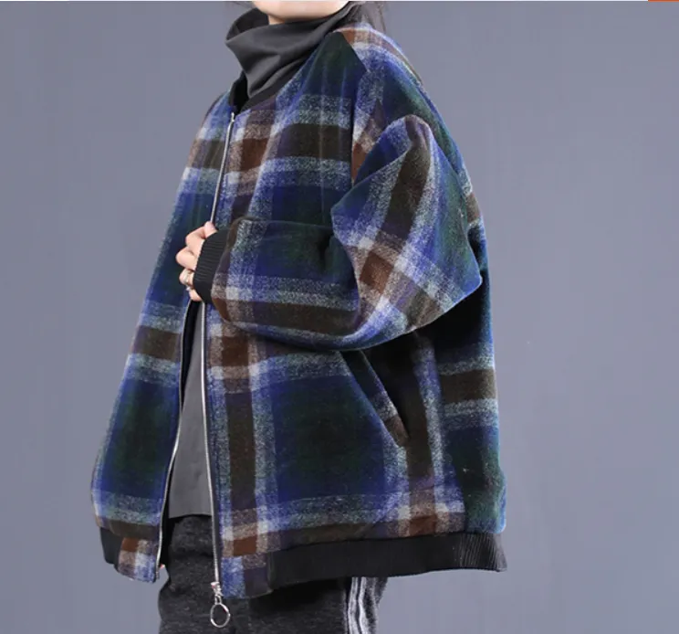 Women Coat Handmade Coat loose Women Wool Coat Jacket