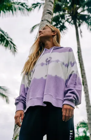 Women Of The Wave Hoodie | Purple Tie Dye