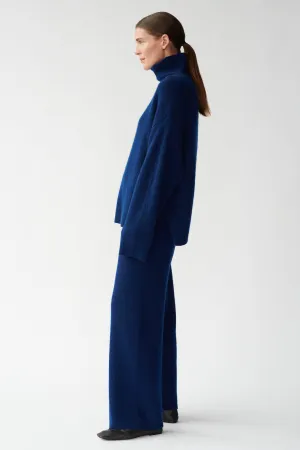 ZIGGA KNIT PANTS - MAO BLUE - SILK/CASHMERE